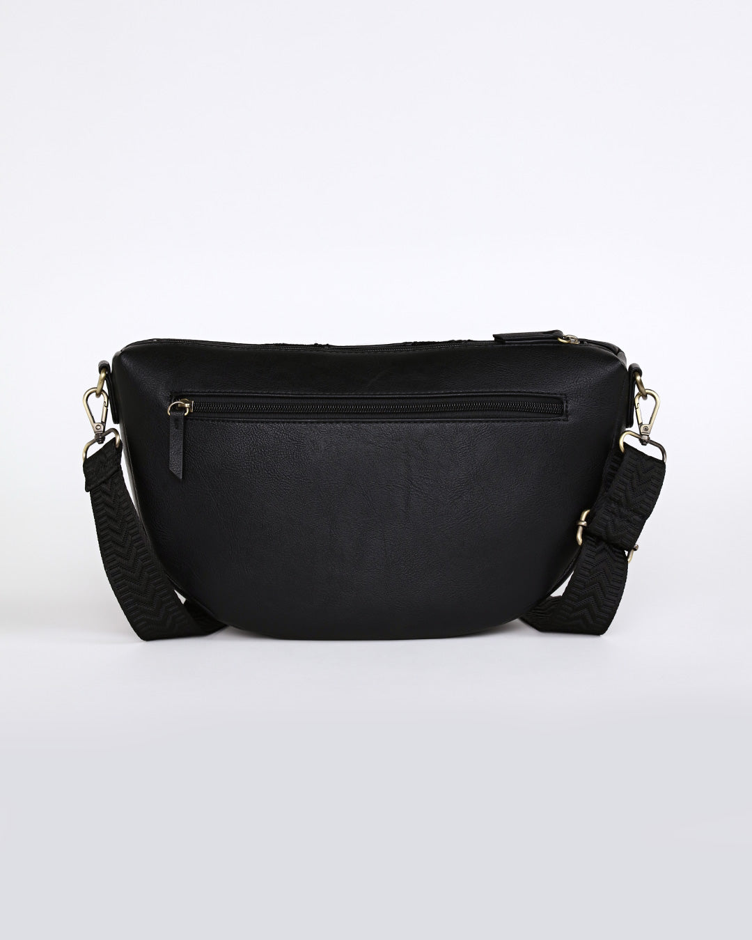 Sophia Curved Crossbody - Black
