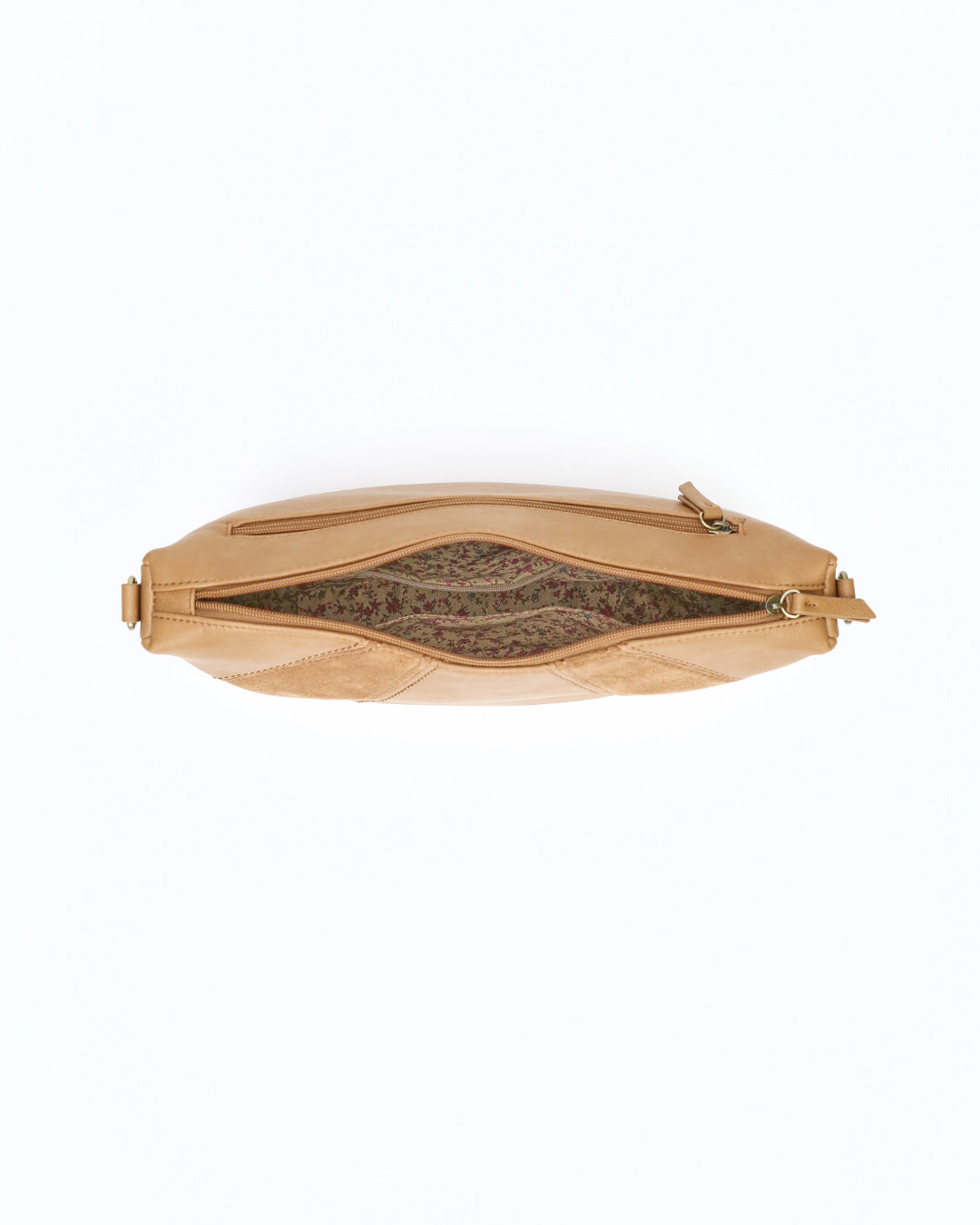 Sophia Curved Crossbody - Caramel