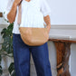 Sophia Curved Crossbody - Caramel