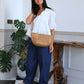 Sophia Curved Crossbody - Caramel