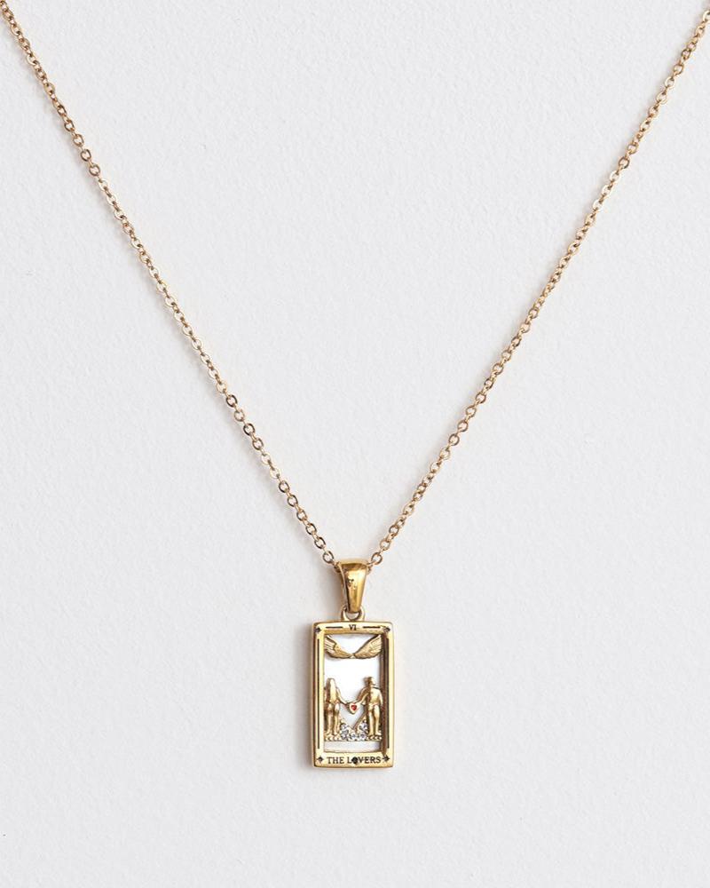 The Lovers Pendant Necklace - Gold