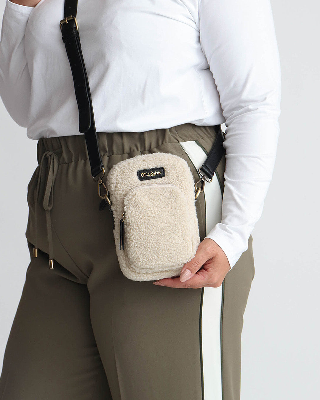 Teddy Phone Bag - Natural