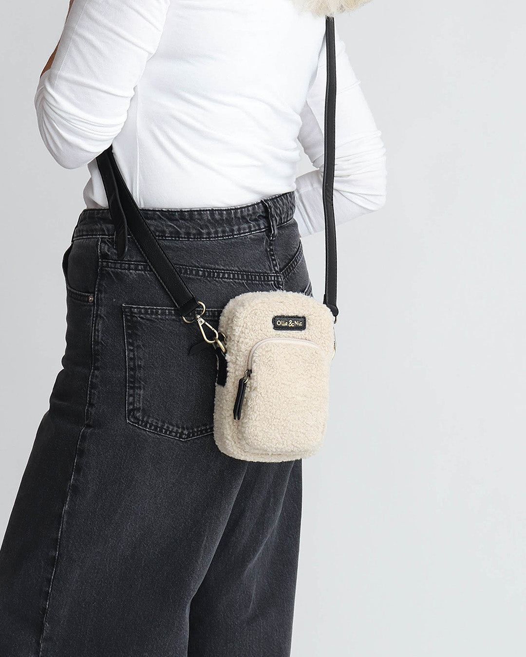 Teddy Phone Bag - Natural