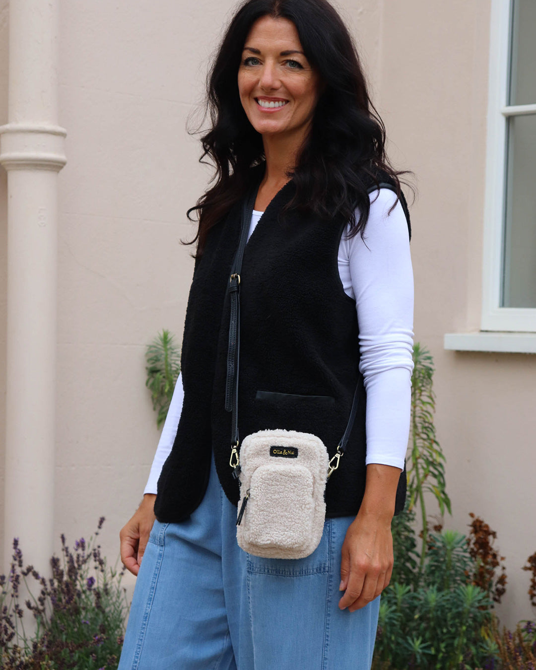 Teddy Phone Bag - Natural