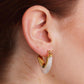 V-Shape Earrings - White