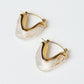 V-Shape Earrings - White