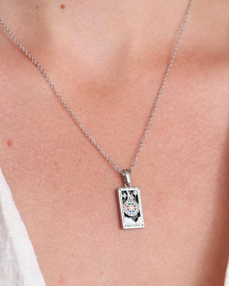 The Wheel Pendant Necklace - Silver