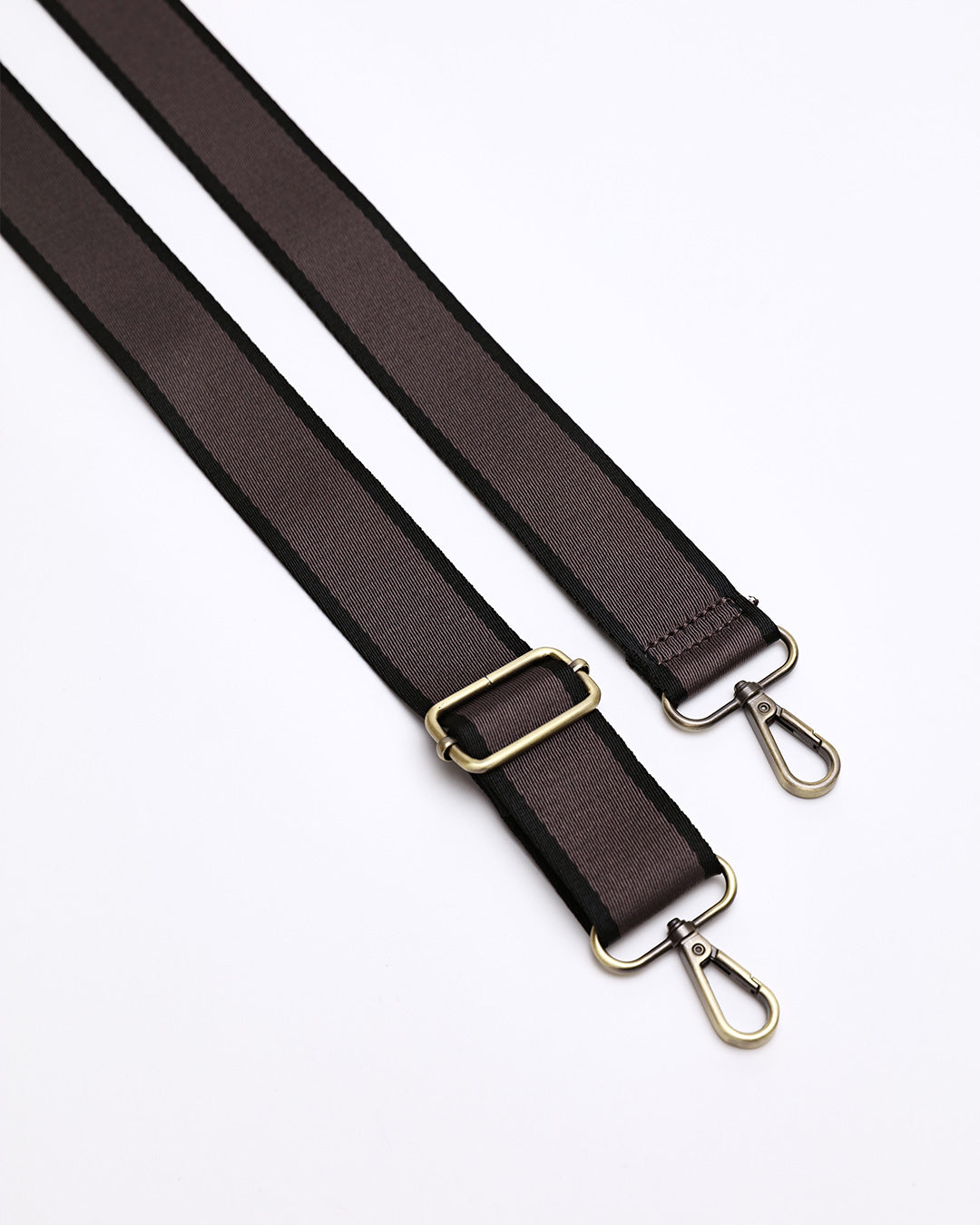 Wide Stripe Webbing Strap - Black
