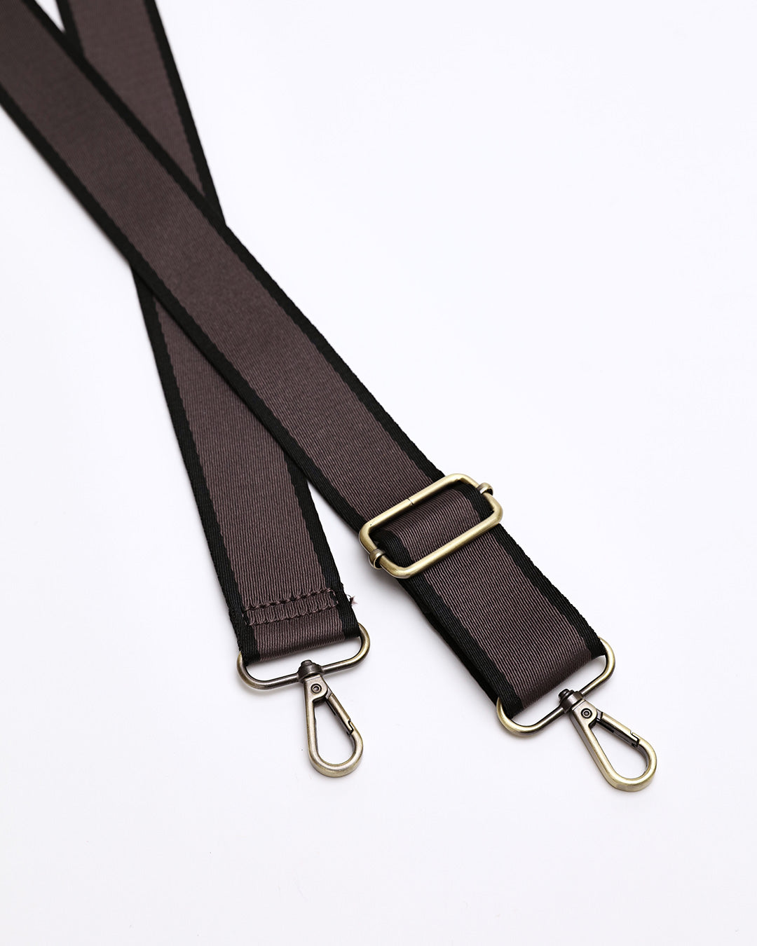 Wide Stripe Webbing Strap - Black