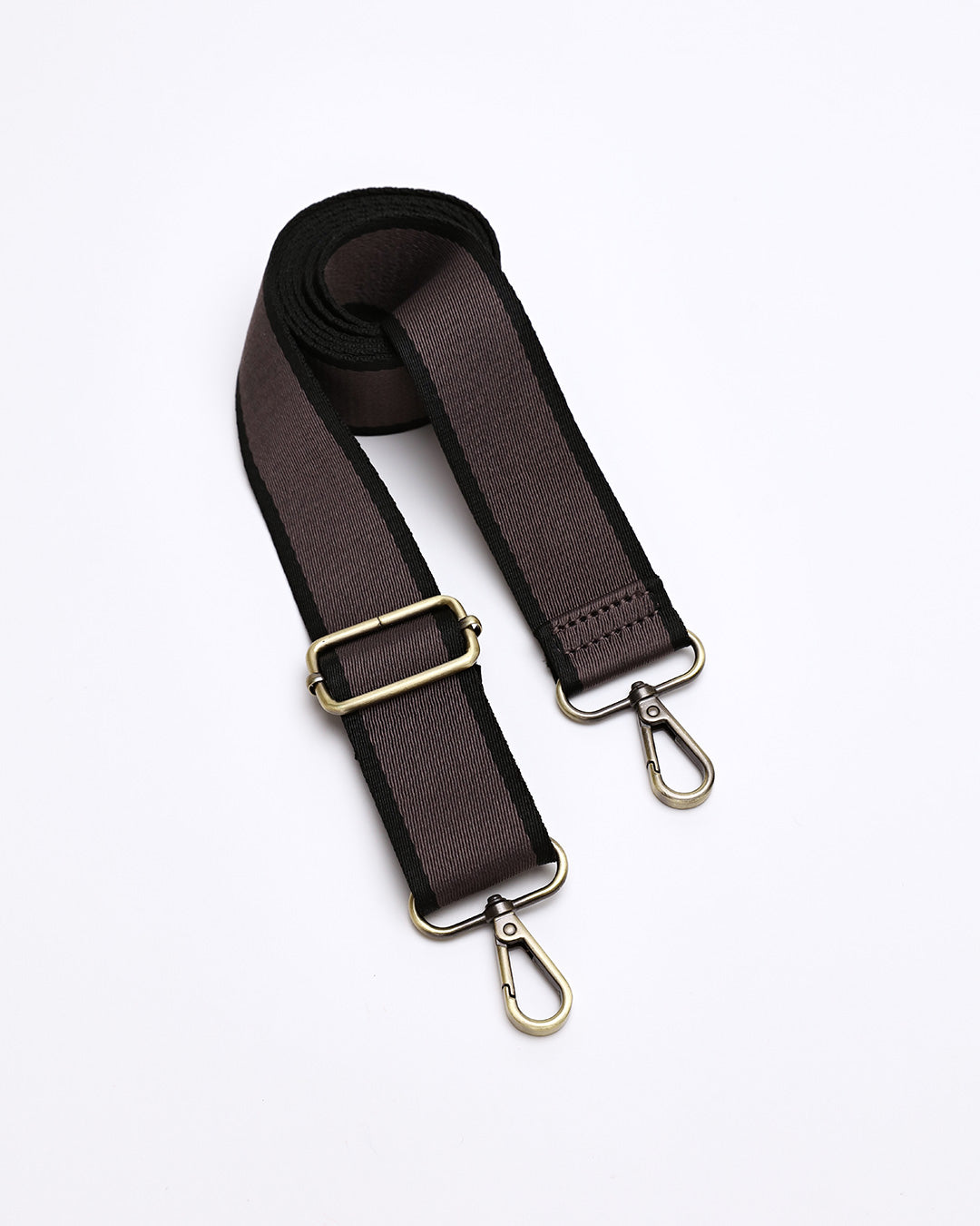 Wide Stripe Webbing Strap - Black