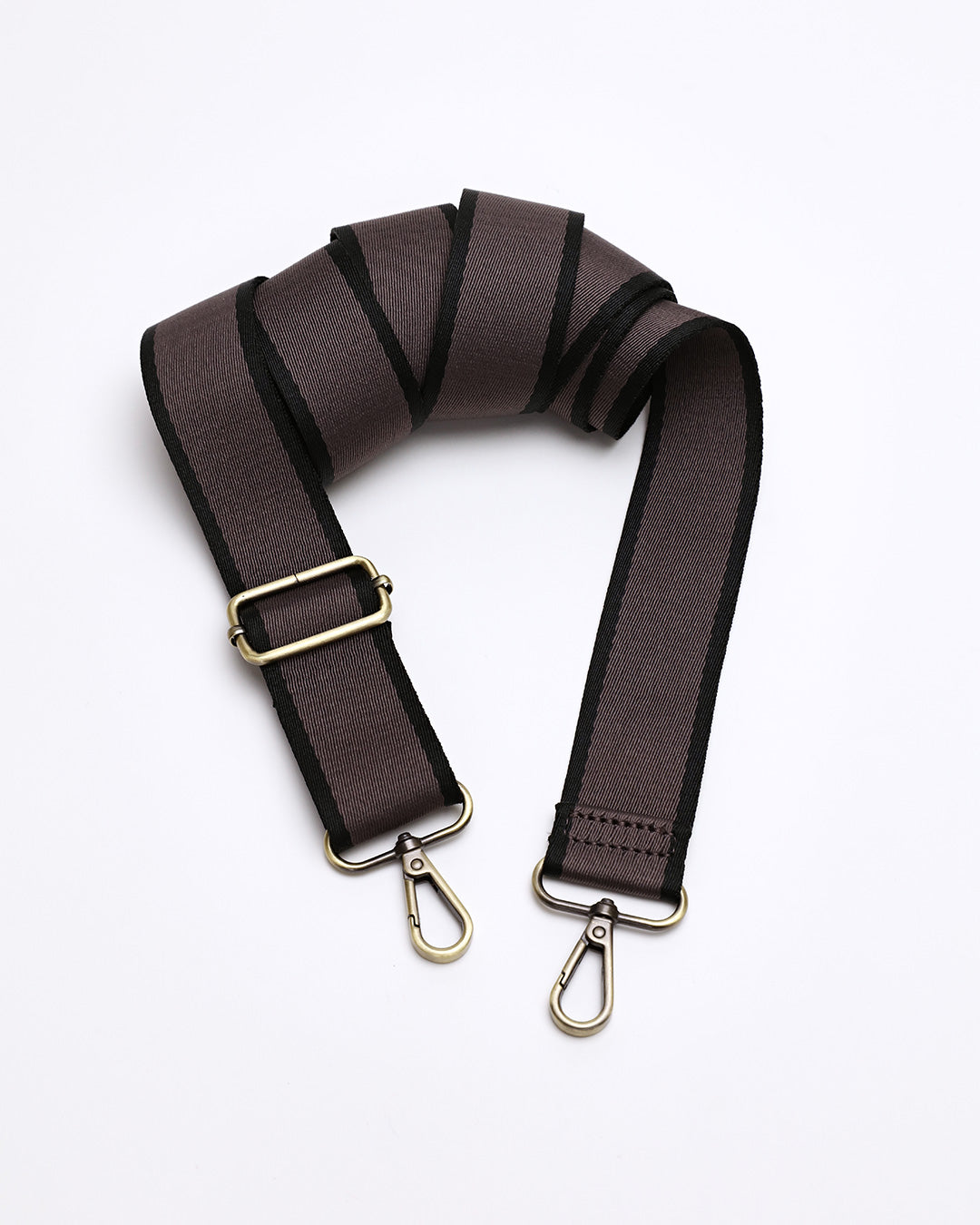 Wide Stripe Webbing Strap - Black