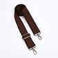 Wide Stripe Webbing Strap - Chocolate