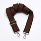 Wide Stripe Webbing Strap - Chocolate