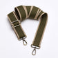 Wide Stripe Webbing Strap - Khaki