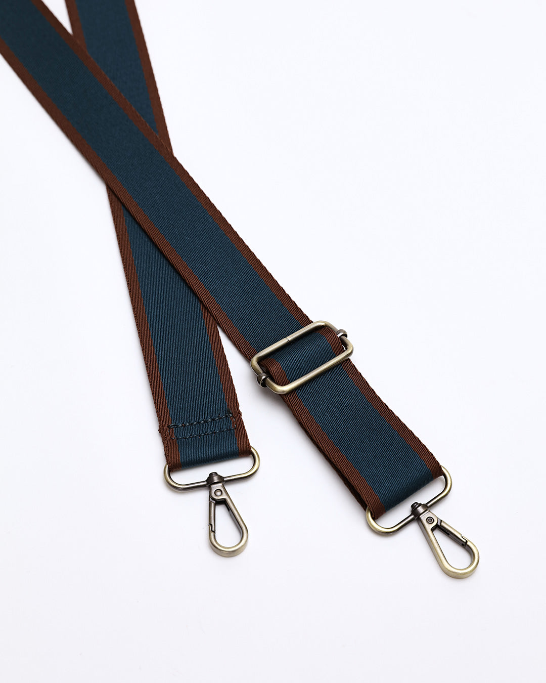 Wide Stripe Webbing Strap - Teal