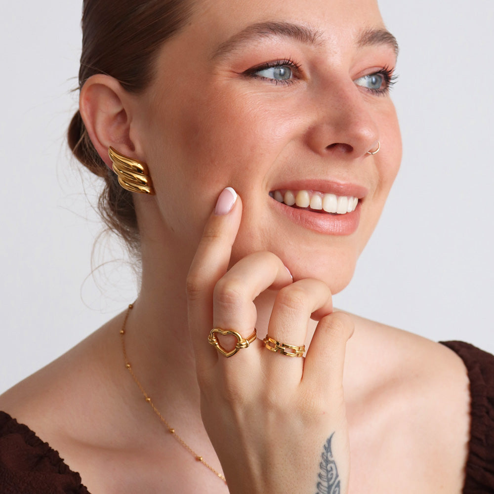 Winged Earrings - Gold