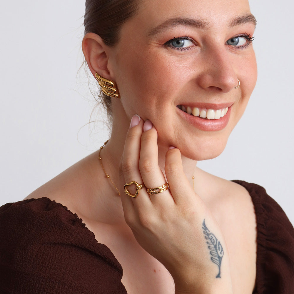 Winged Earrings - Gold