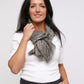 Zelda Scarf - Cream/Black