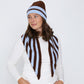 Mya Triangle Scarf - Brown/Blue
