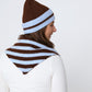 Mya Triangle Scarf - Brown/Blue