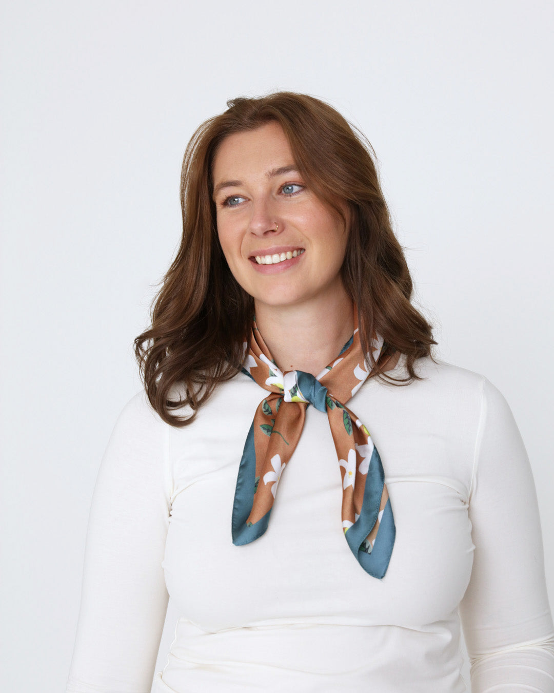 Alisha Square Scarf - Tan