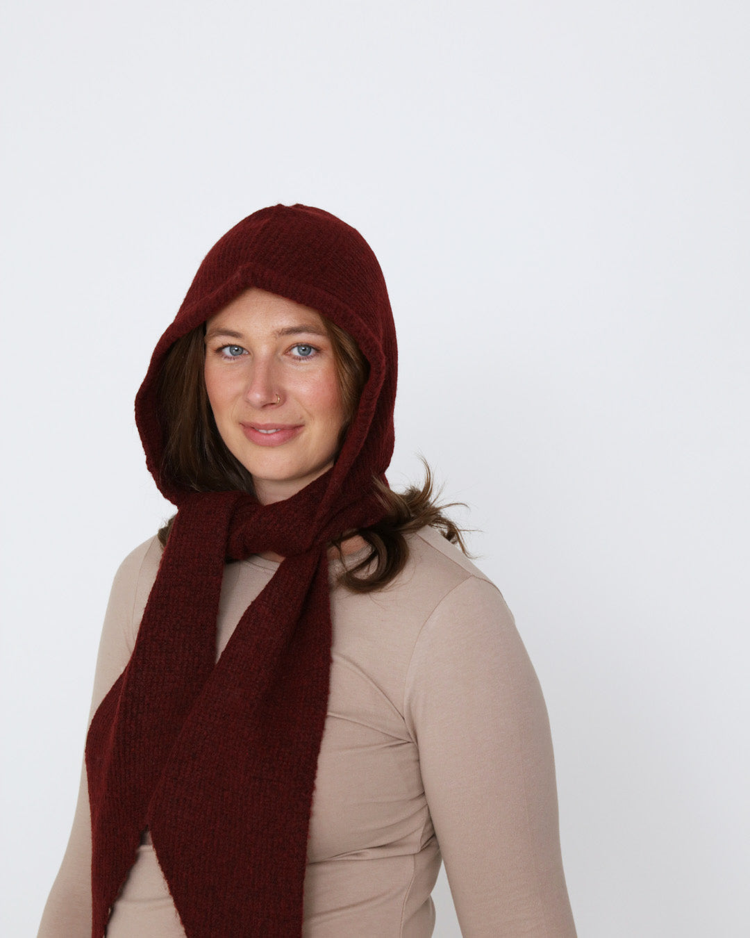 Claudia Hood Scarf - Claret