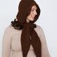 Claudia Hood Scarf - Brown