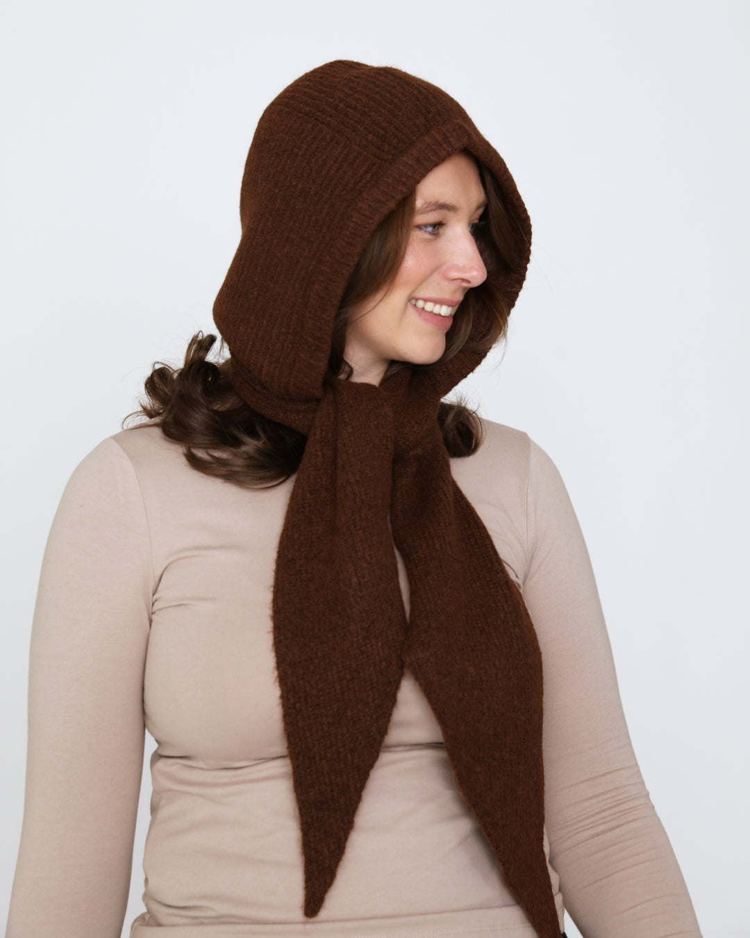 Claudia Hood Scarf - Brown