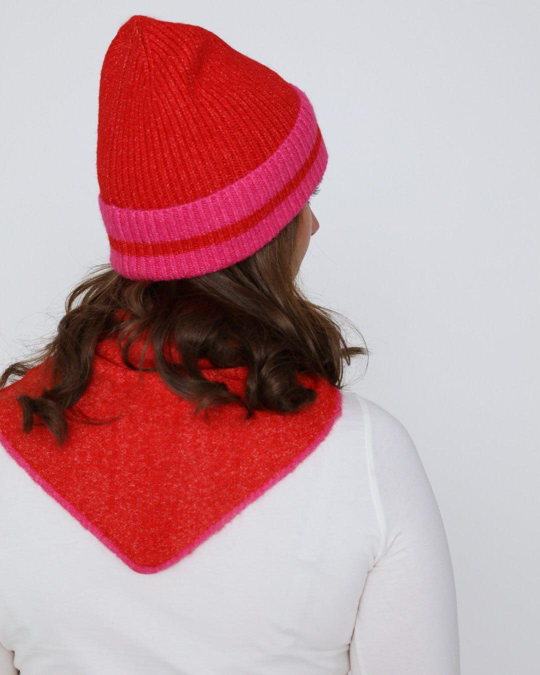 Paige Triangle Scarf - Red/Pink