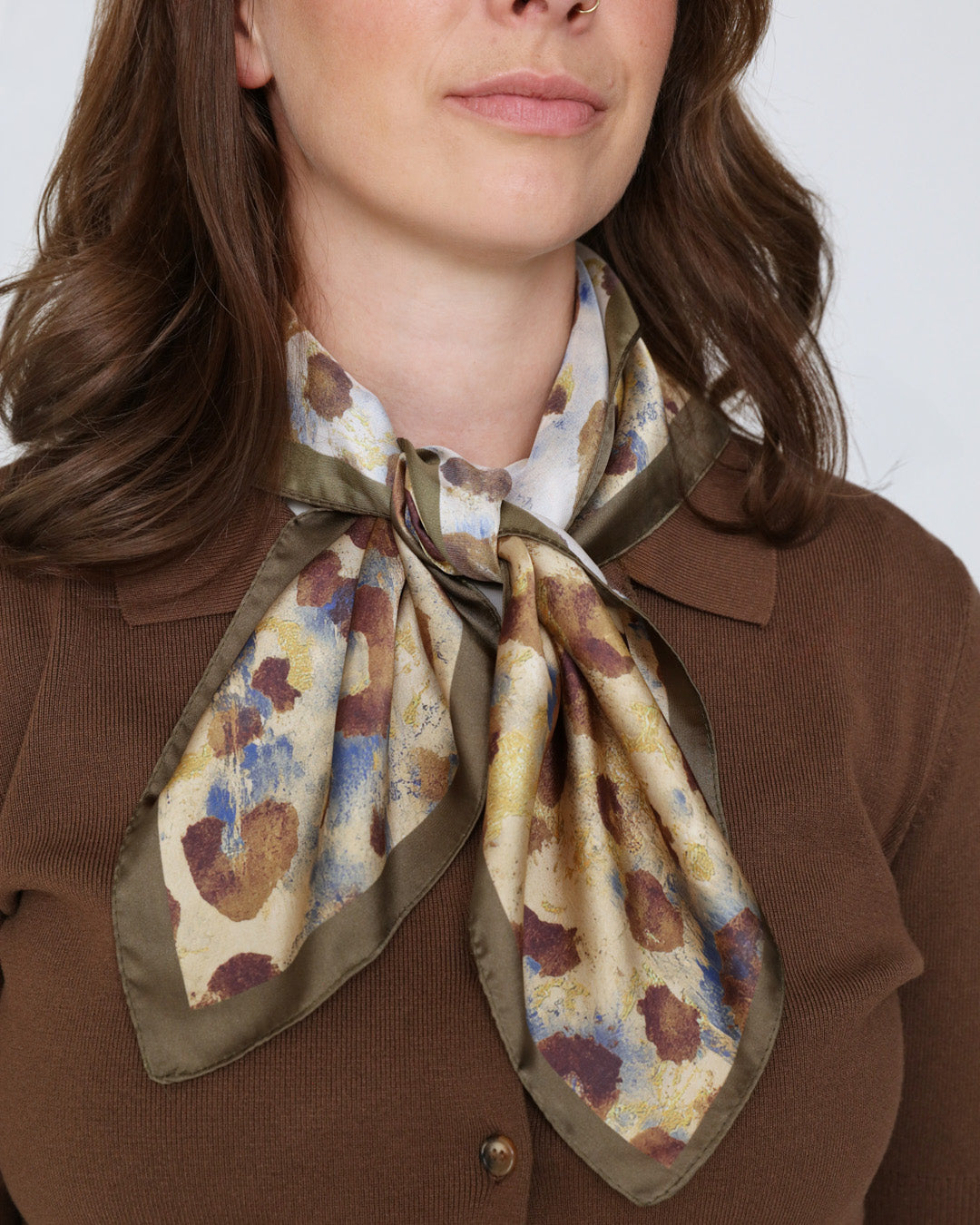 Nikki Square Scarf - Khaki