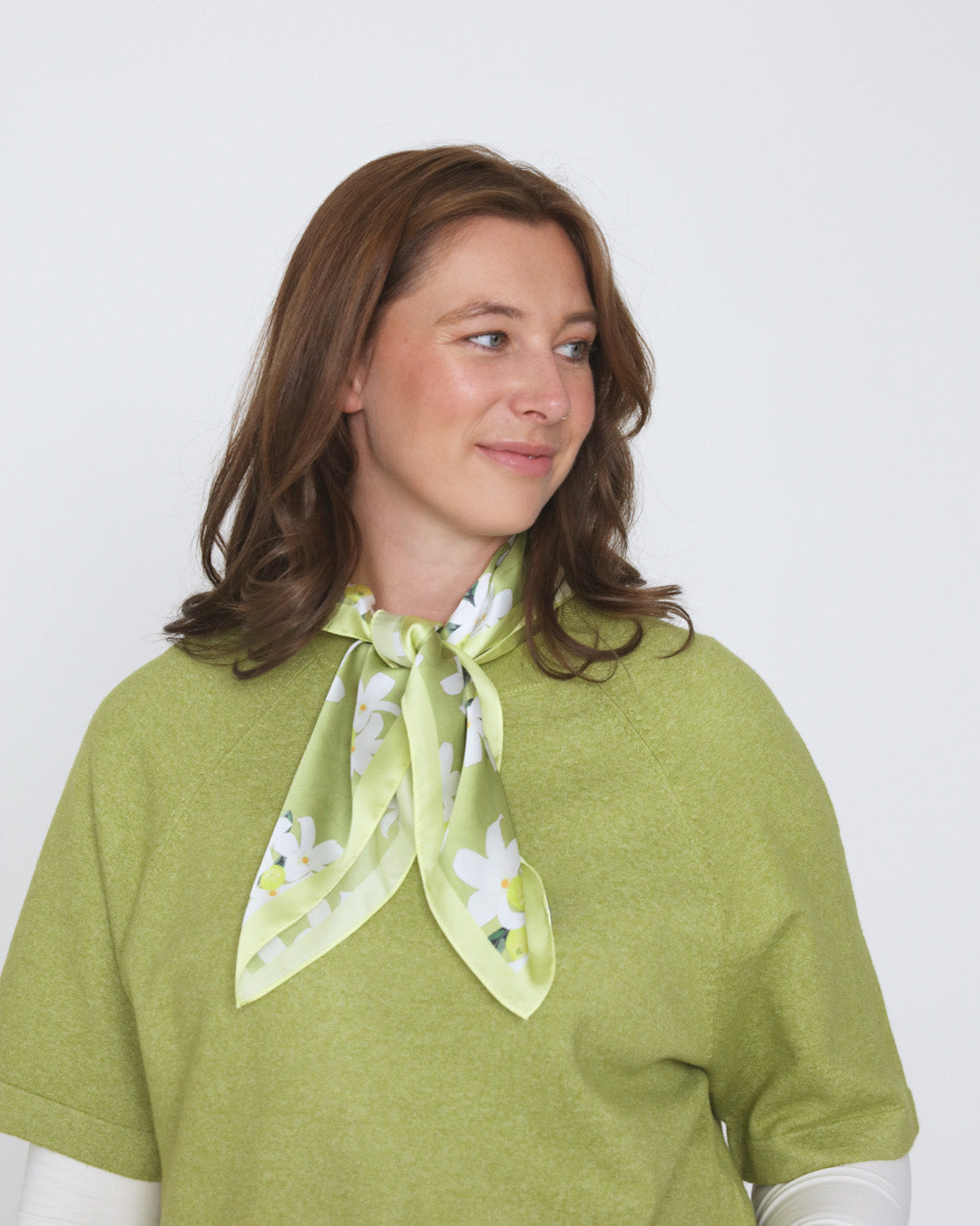 Alisha Square Scarf - Olive