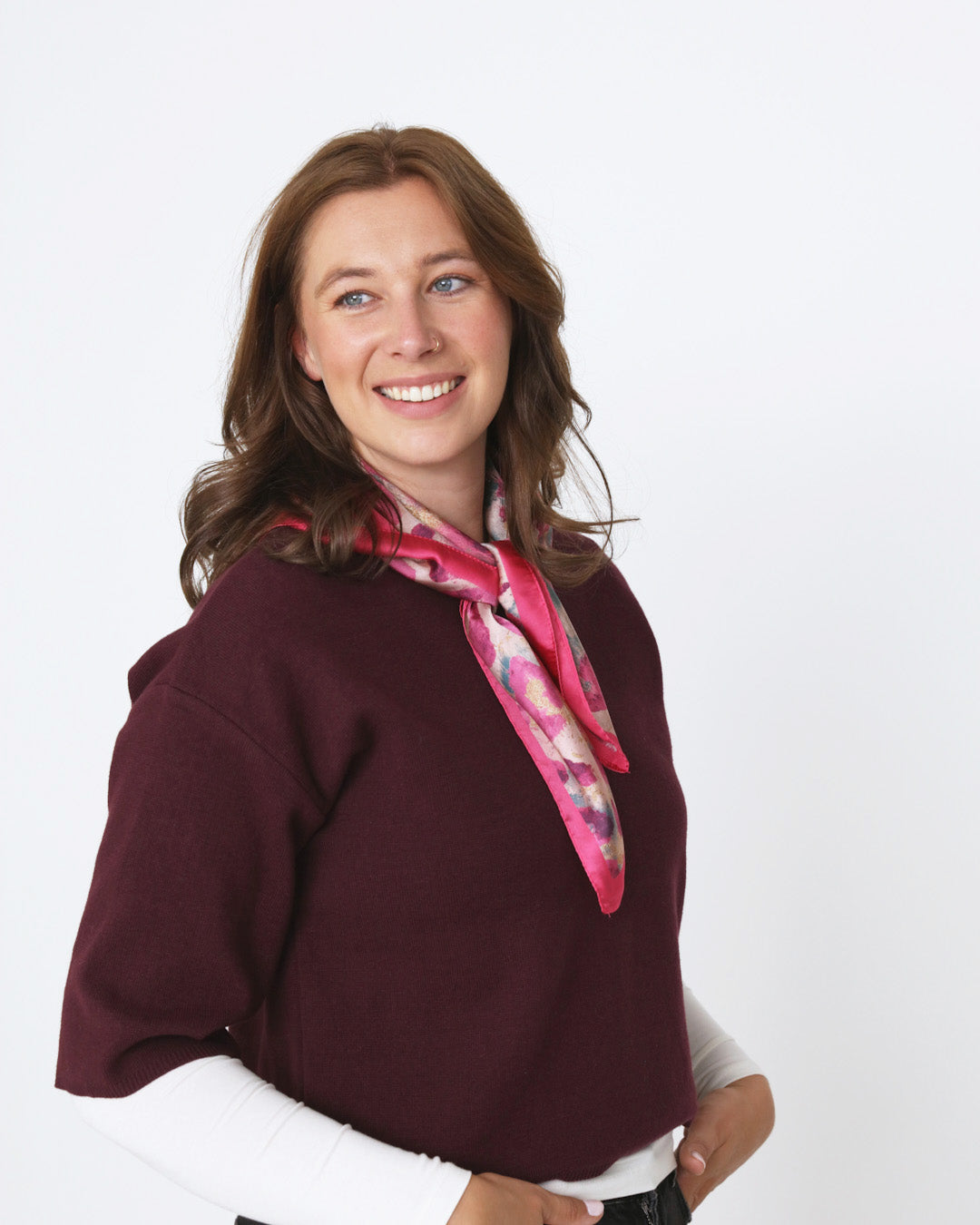 Nikki Square Scarf - Orchid