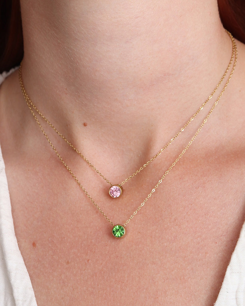 Sarah And Sebastian Birthstone Necklace Necklace, Family Diamond