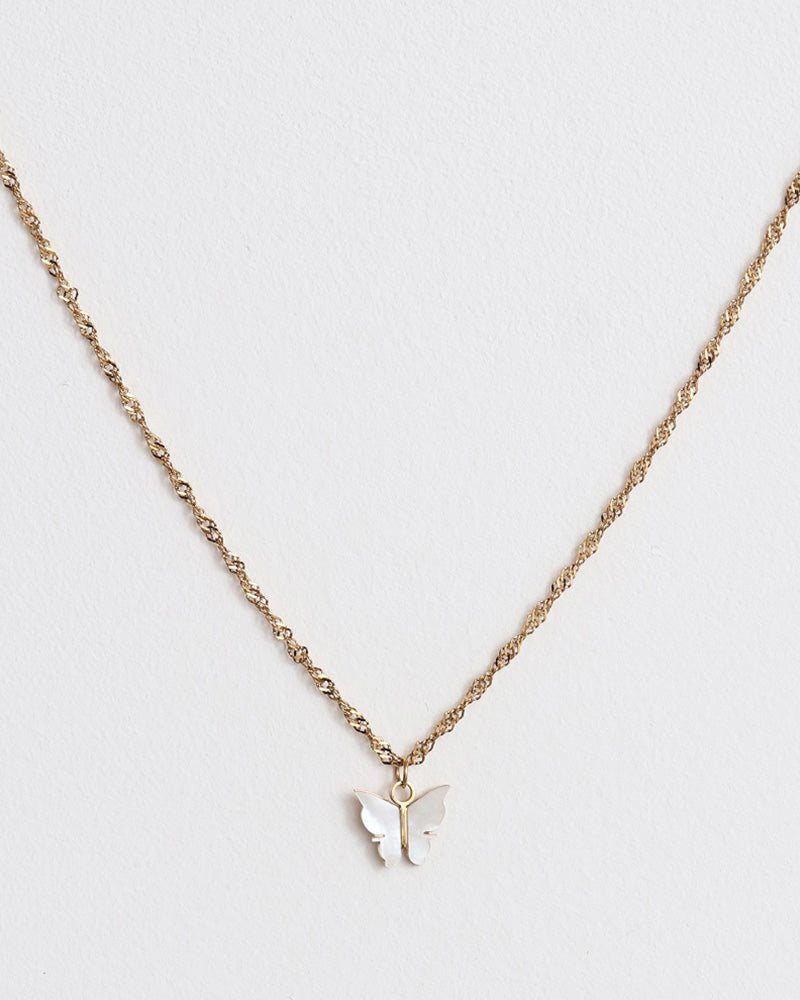 Butterfly Necklace - Gold