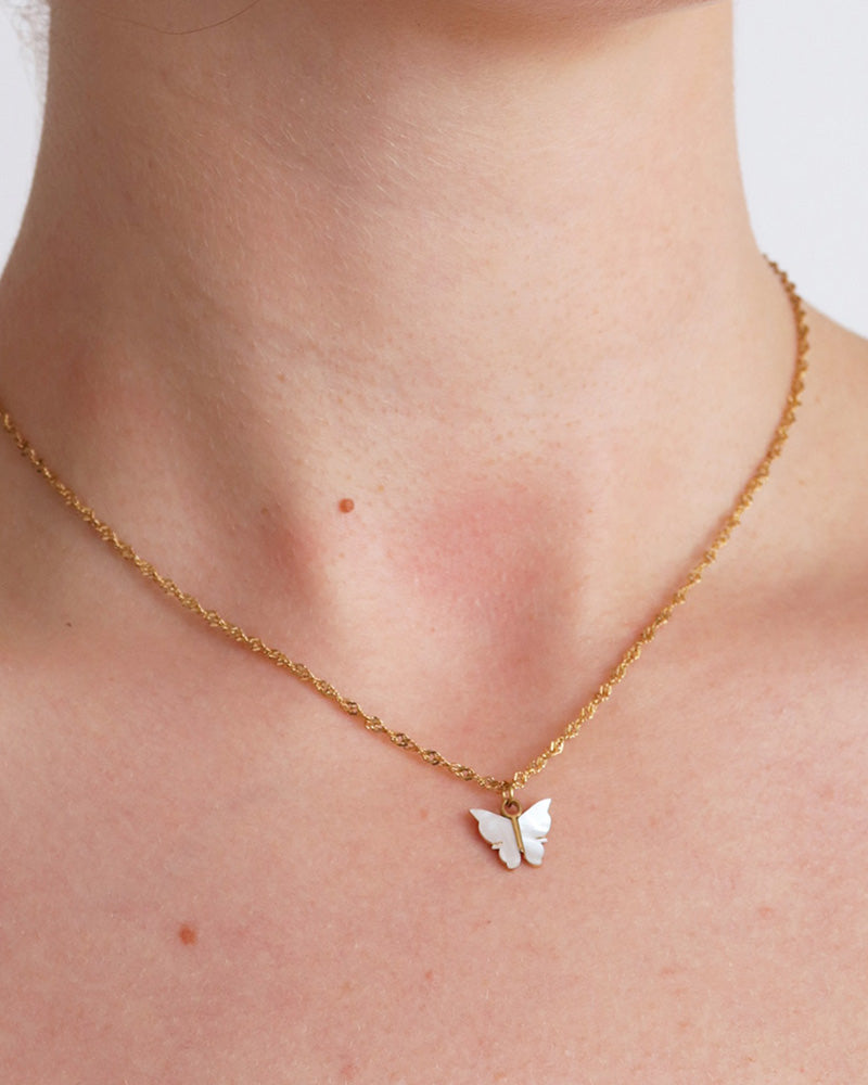 Butterfly Necklace - Gold