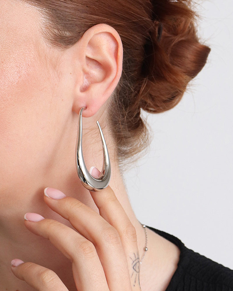 Droop Earrings - Silver