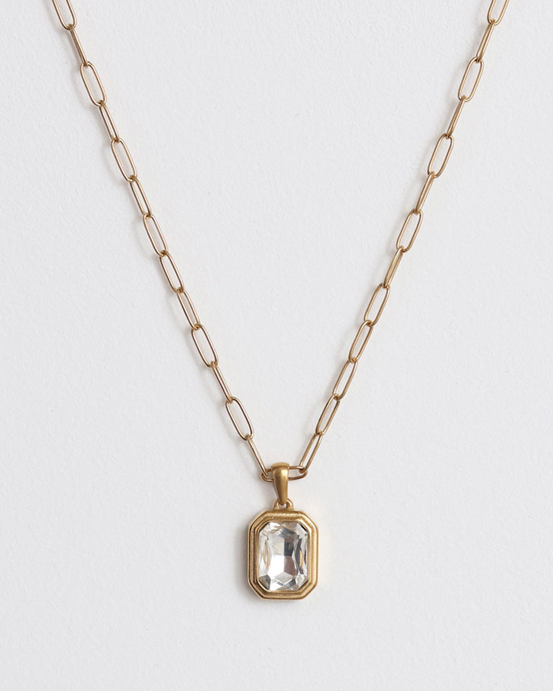 Statement Gemstone Necklace - Gold