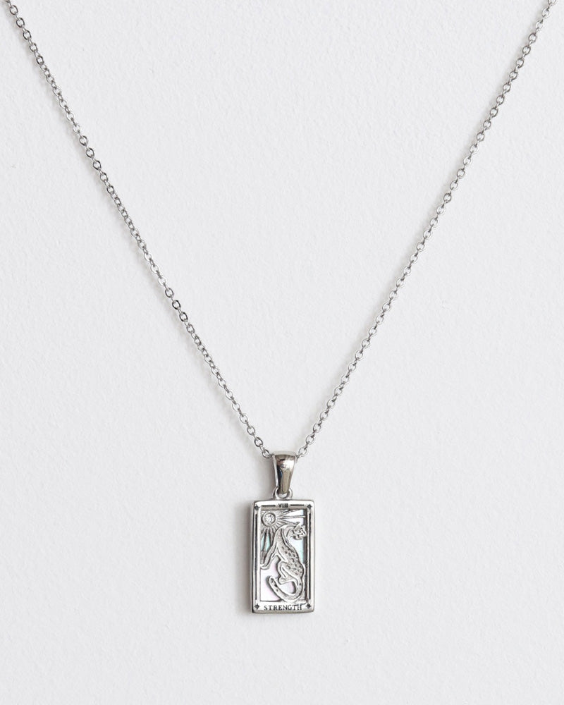 Strength Pendant Necklace - Silver