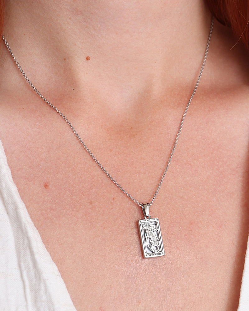 Strength Pendant Necklace - Silver